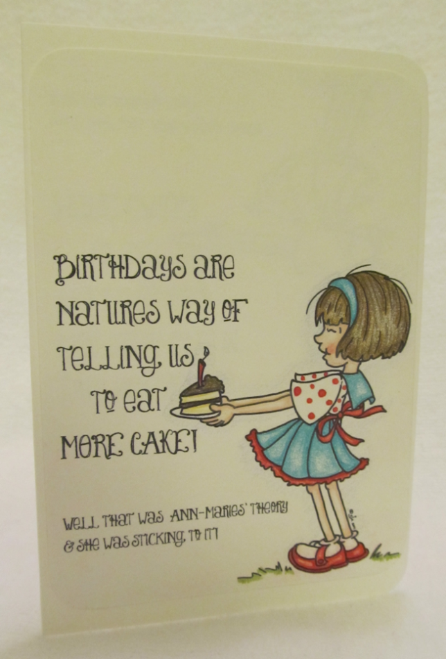 Eat more cake-Handmade birthday card